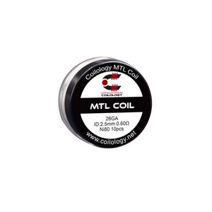 Coilology MTL Coil - 26Ga 2.5Mm 0.60Ohm Ni80 10Pcs